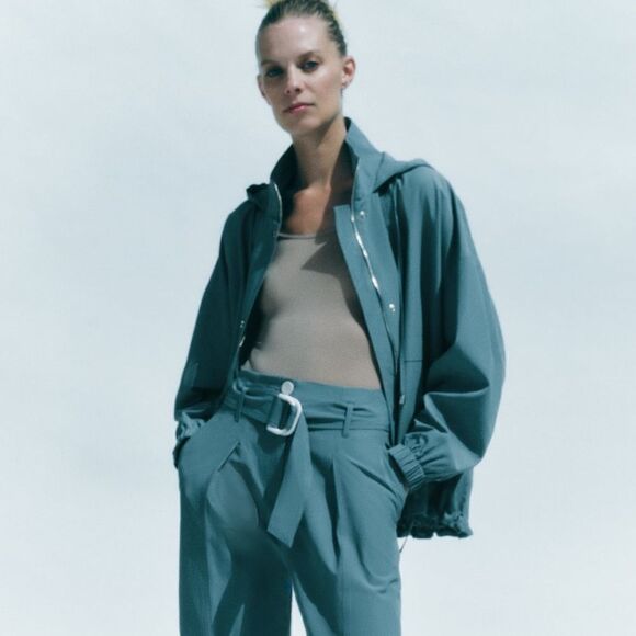 ZARA DRAWSTRING HOODED JACKET - Picture 4 of 4